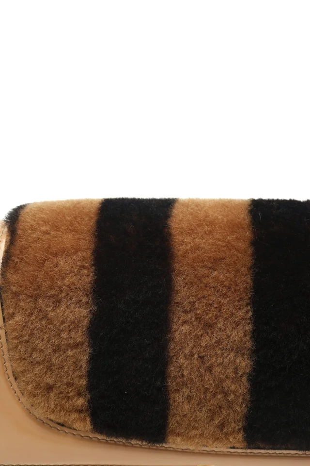 Fendi Shearling Baguette Bag in Wool from A Retro Tale, photo 7 of 9