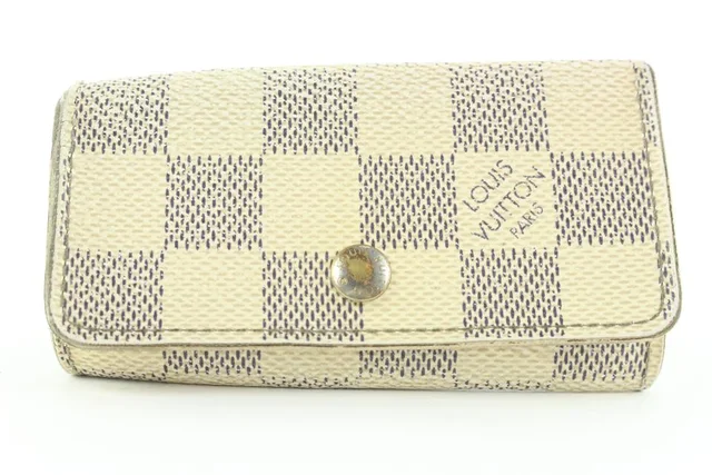Louis Vuitton Damier Azur 4 Key Holder Case Multicles Wallet in Canvas from Bagriculture
