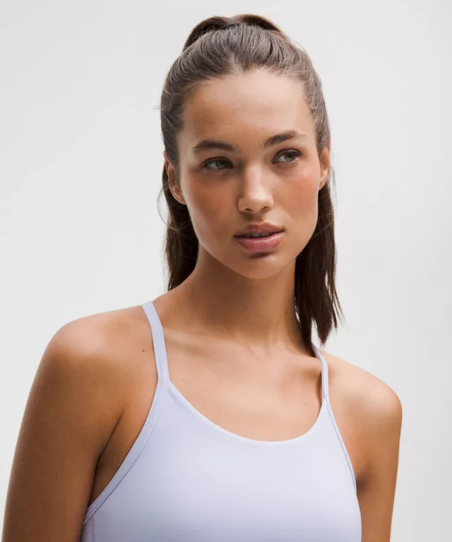 lululemon Flow Y Mid-Support Bra Logo *B/C Cup in Serene Blue, photo 4 of 6 from lululemon