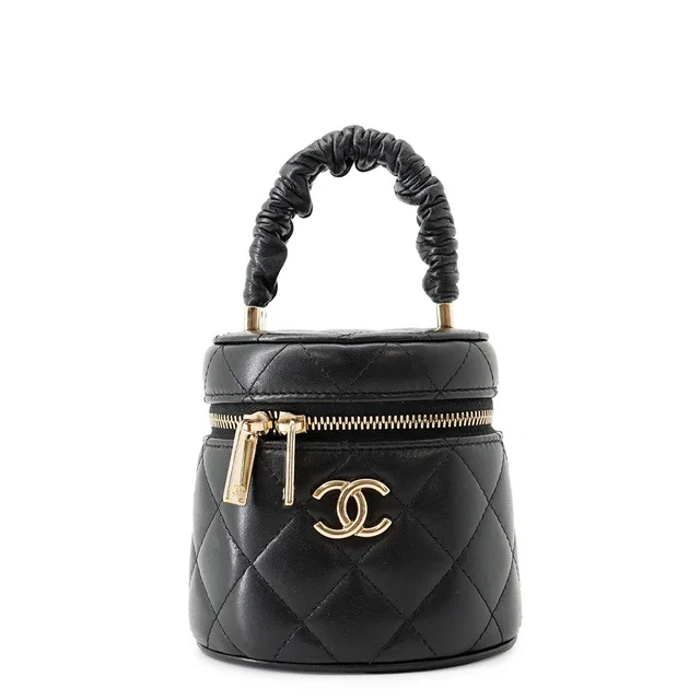 Chanel Matelasse vanity bag BlackAP2729 Lambskin Size Mini in Lambskin from GALLERY RARE