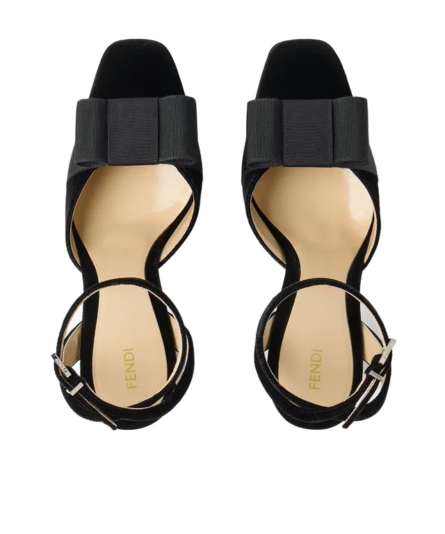 Fendi After 9 Black velvet slingbacks, photo 3 of 4 from SENSER