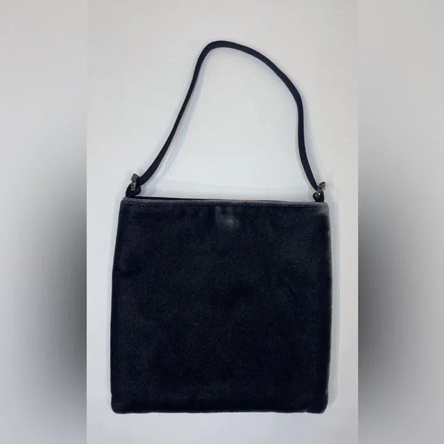 Giorgio Armani Y2k Vintage Velvet Dark Gray Handbag Mini Bag Size 6.5”X6.5” in black|gray Velvet from Poshmark