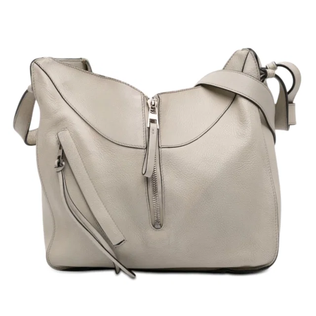 Brown LOEWE Small Grained Calfskin Hammock Bag Satchel in Brown Caviar leather from Designer Revival