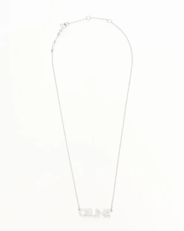 Celine Logo Rhinestone Necklace from A Retro Tale, photo 3 of 4