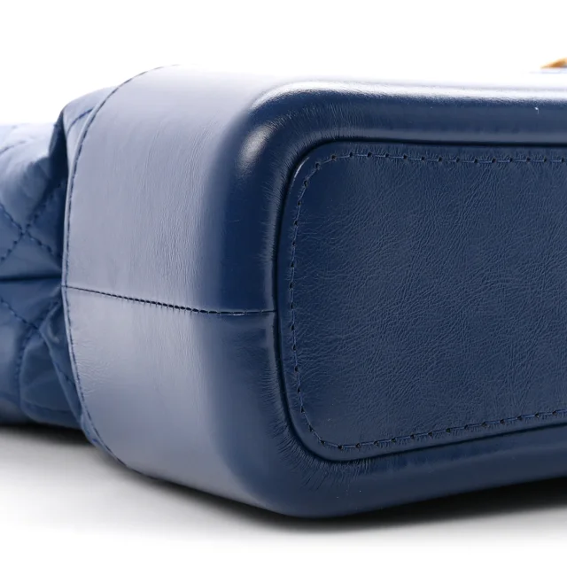 Chanel Aged Calfskin Quilted Medium Gabrielle Hobo Blue in Blue Calfskin from FASHIONPHILE, photo 9 of 10
