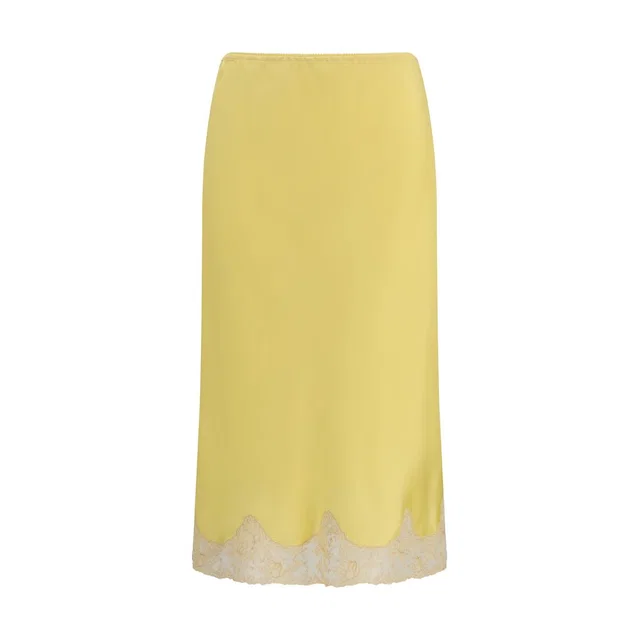 Saint Laurent Multicolor Silk Midi Skirt in Multicolor Silk from HEWI