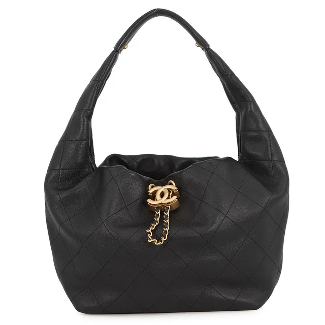 Chanel Hobo Bag BlackAS5976 Calf Leather in Calfskin from GALLERY RARE