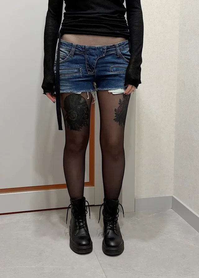 Balmain Decarnin Ss 2010 Biker Denim Distressed Shorts Jeans in blue Denim from Grailed