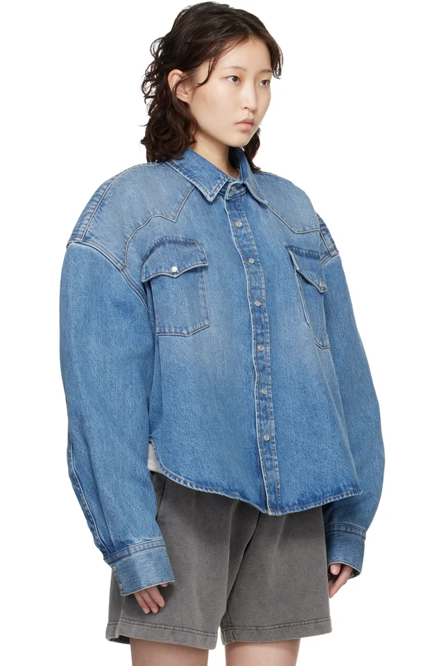 VETEMENTS Blue Cowboy Denim Shirt, photo 2 of 4 from SSENSE