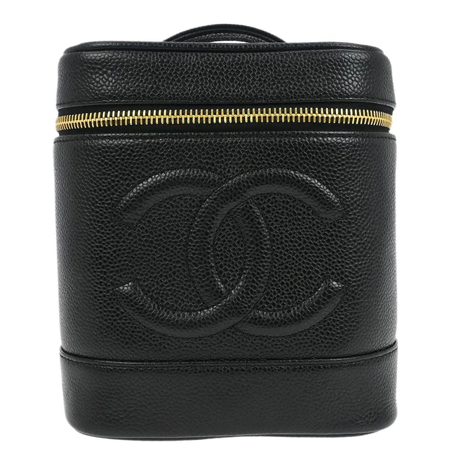 Chanel 1997-1999 Black Caviar Skin Timeless Vanity Handbag in Black Caviar leather from AMORE Vintage Tokyo