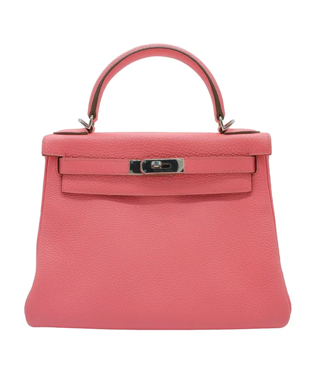 Hermès Kelly 28 Rose Lipstick Togo Leather Retourne PHW - RJC2750 SQUARE Q YEAR 2013 in Pink Togo leather from Luxury Promise