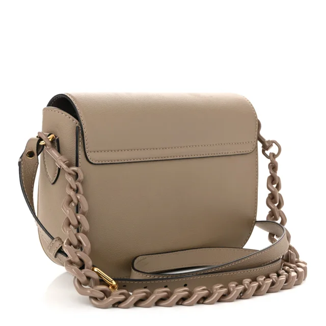 Versace Grained Calfskin La Medusa Flap Shoulder Bag Taupe in Taupe Caviar leather from FASHIONPHILE, photo 3 of 13