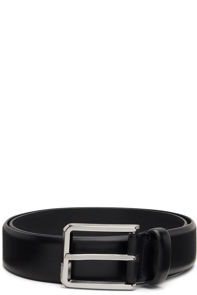 BOSS Black Buffed Leather Belt, image 1 of 1 from SSENSE