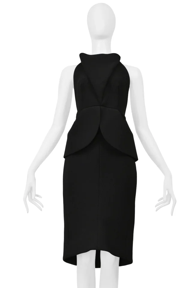 Balenciaga Black Wool Halter Dress 2013 in Black Wool from Resurrection Vintage, photo 5 of 8