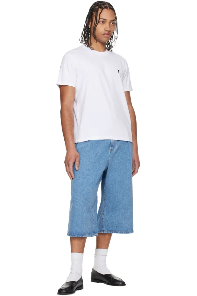 AMI Paris White Cotton Ami de Coeur T-shirt, photo 4 of 4 from SSENSE
