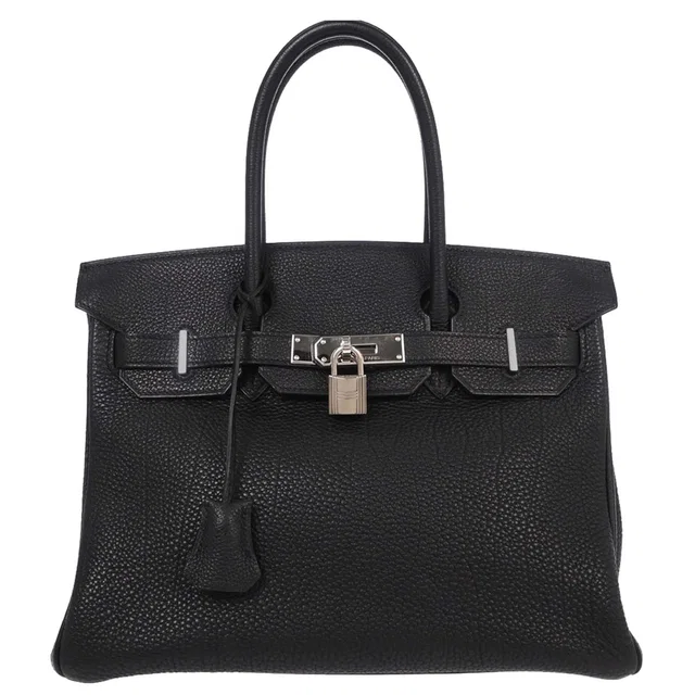 Hermès Black Togo Birkin 30 Handbag in Black Togo leather from AMORE Vintage Tokyo