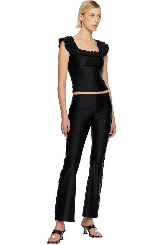 Sandy Liang Black Kale Tank Top, photo 4 of 4 from SSENSE