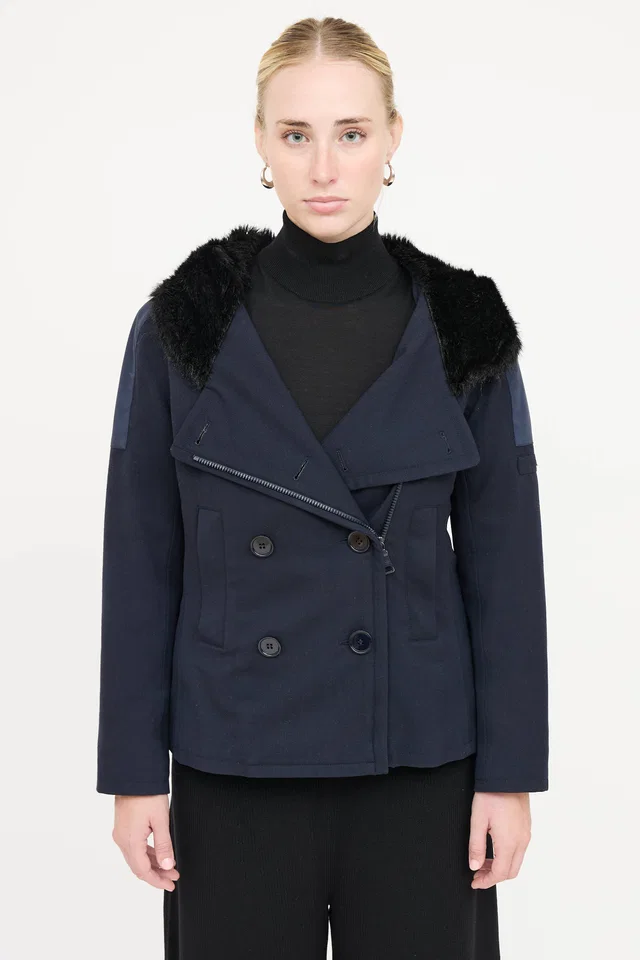 Prada 2010 Faux Fur Hood Jacket in Nylon from VSP Consignment