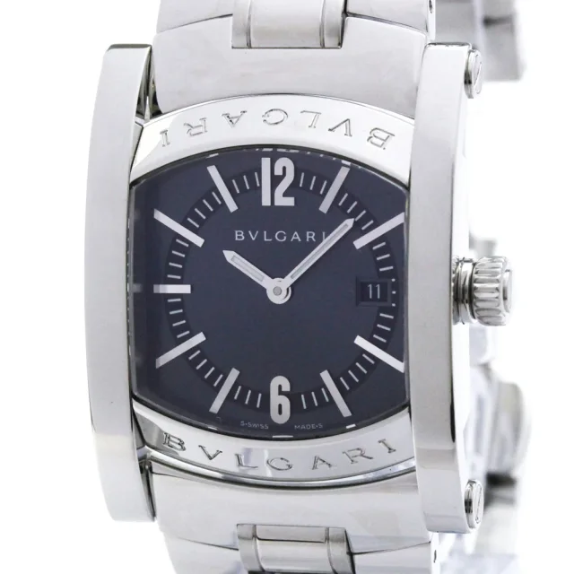 Bvlgari Assioma Stainless Steel Quartz Unisex Watch AA39S Polished in Gray from Elady