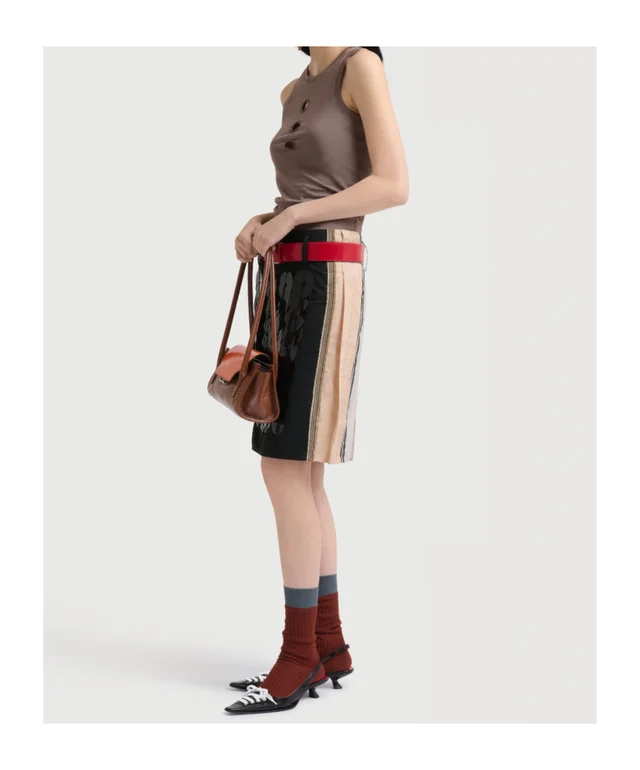 Marni Black poplin skirt with disco sequins, photo 2 of 4 from SENSER