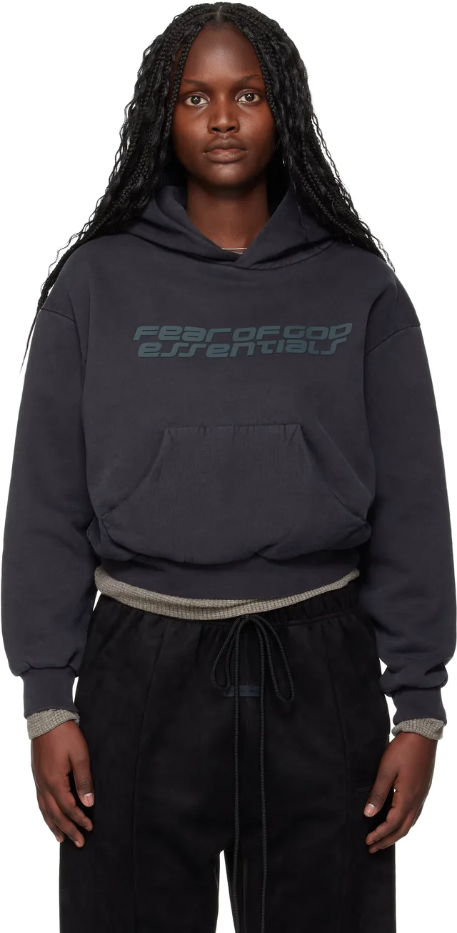 Fear of God ESSENTIALS Gray Holiday Classic Hoodie, photo 5 of 5 from SSENSE