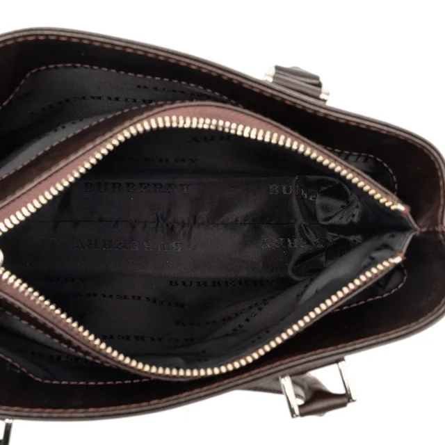 Beige Burberry House Check Canvas Handbag in Beige Canvas from Designer Revival, photo 4 of 6