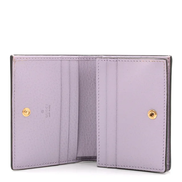 Gucci Monogram Jumbo GG Textured Dollar Calfskin Ophidia Card Case Beige Lapis in Beige Calfskin from FASHIONPHILE, photo 5 of 8