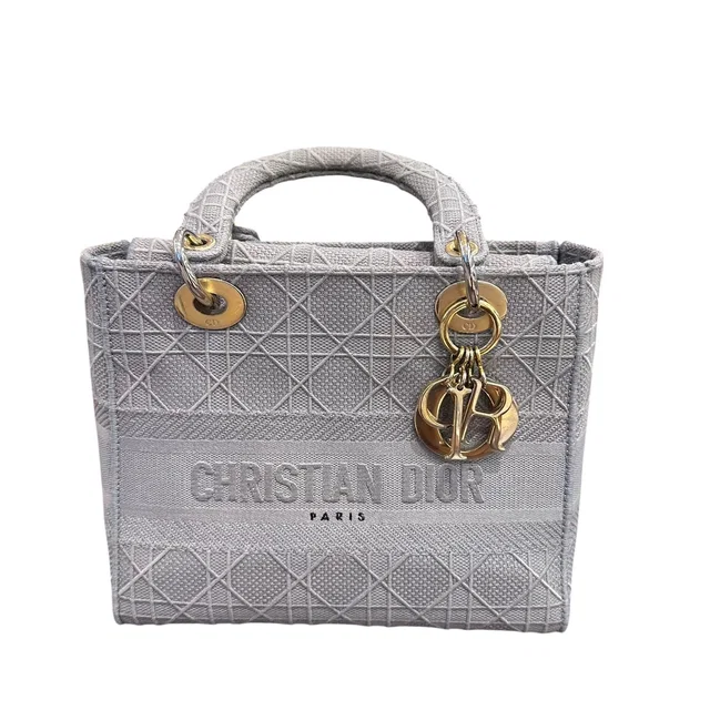 Medium Lady Dior in Grey in Grey from Luxury Promise
