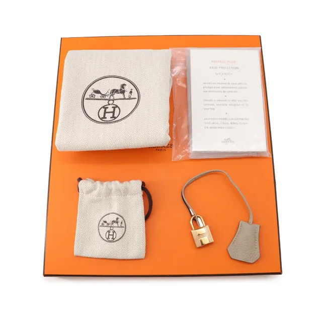Hermès Birkin Tourtier Grey Togo Leather Size 25 in Grey Togo leather from GALLERY RARE, photo 20 of 20