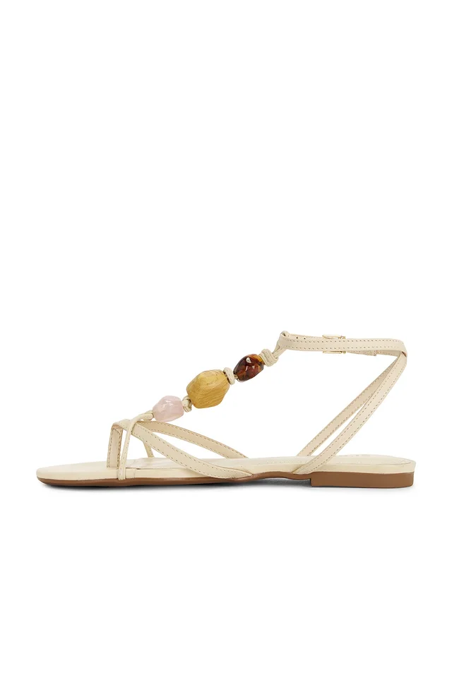 Schutz Amber Flat Sandal in Egg Shell, photo 5 of 5 from REVOLVE (Canada)