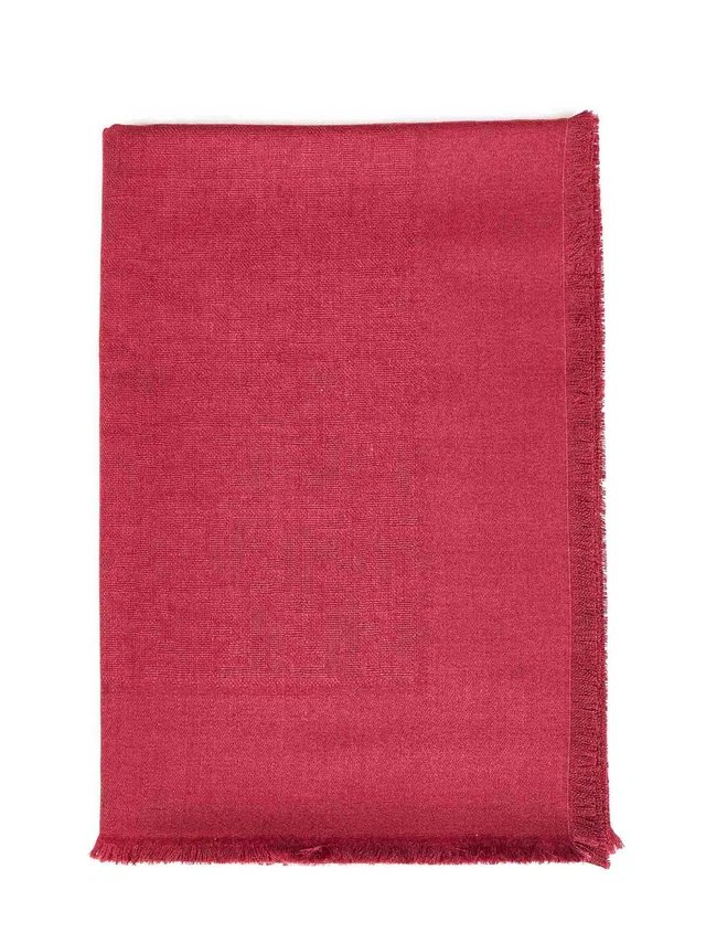Fendi Wool-Silk-Cashmere Blend Scarf — Red Scarfs in Red Silk from HEWI