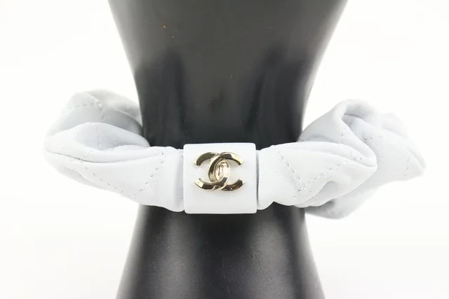 Chanel 21K Leather Hair Scrunchie Barrette in Leather from Bagriculture