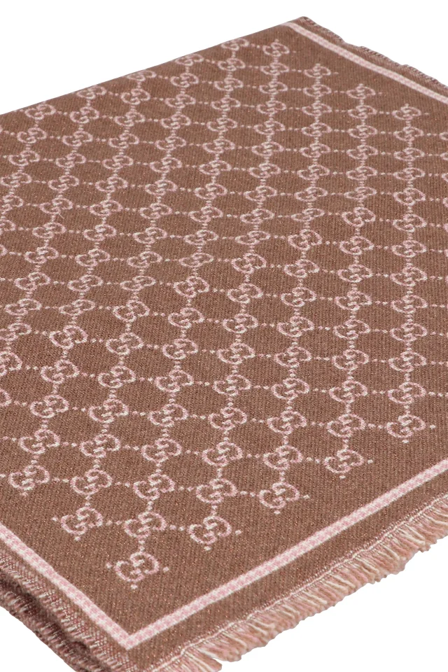 Gucci Gg Jacquard Wool Scarf — Beige Scarfs in Beige Wool from HEWI, photo 3 of 3