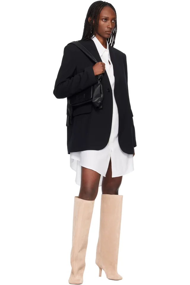 MM6 Maison Margiela Beige Anatomic Tall Boots, photo 5 of 5 from SSENSE
