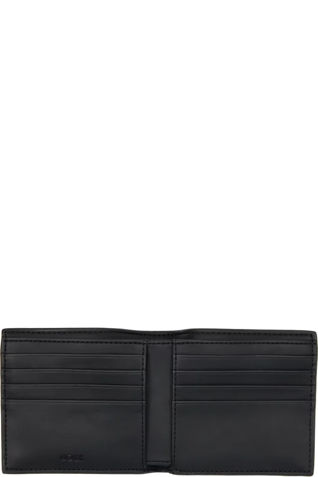 BOSS Black Grained Faux-Leather Wallet, photo 3 of 3 from SSENSE