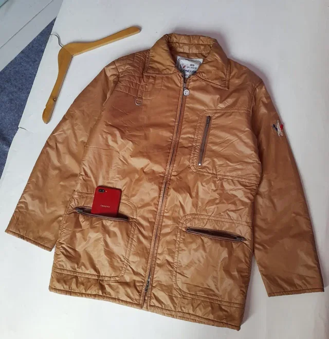 Qualted Jacket Vintage Moncler Jacket Ski Wear in Brown, Men's (Size Medium) in brown|red from Grailed