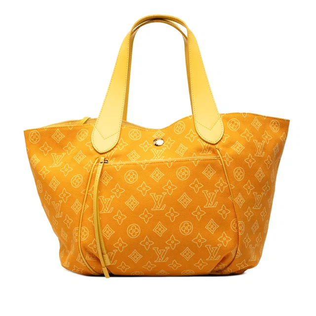 Yellow Louis Vuitton Monogram Cabas Ipanema PM Tote Bag in Yellow Canvas from Designer Revival