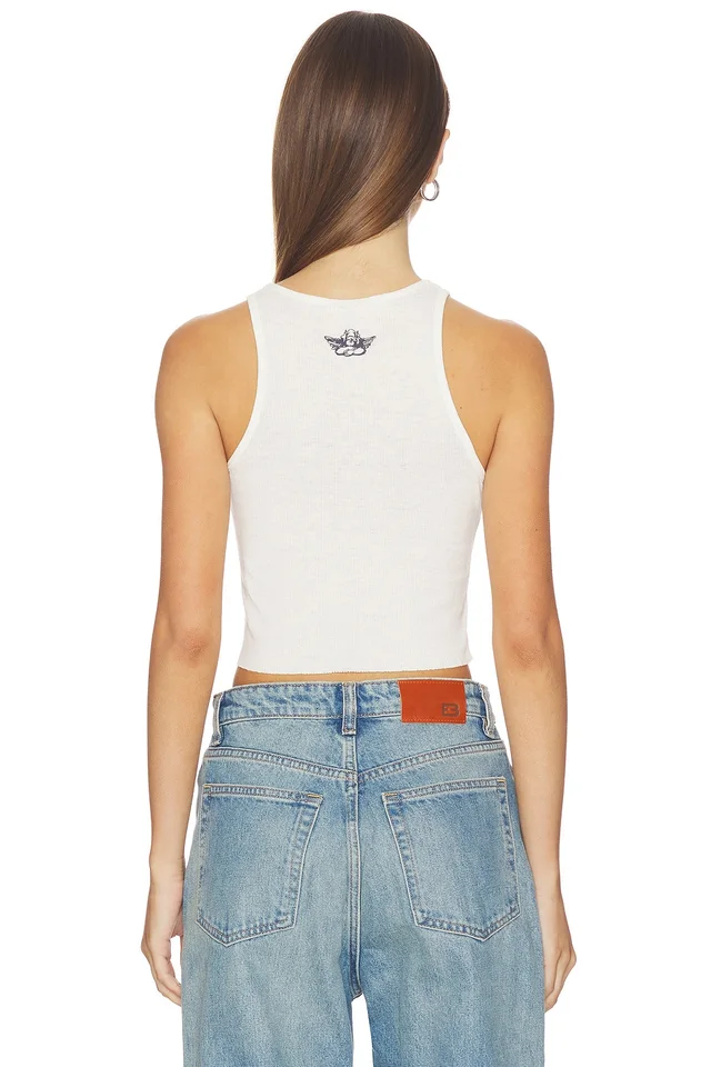 Boys Lie Men Don't Original Beegee Tank Top in White, photo 3 of 4 from REVOLVE (Canada)