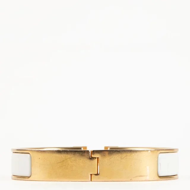 Hermès Clic H Bracelet in White from Labellov, photo 3 of 3