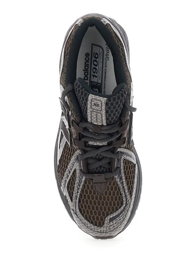 NEW BALANCE '1906R' Brown Sneakers with Mesh Details and Rubber Sole in Leather and Fabric Women in Brown 100% Synthetic/Mesh, photo 6 of 7 from Gaudenzi Boutique