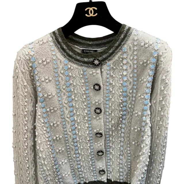 Chanel Cashmere Cardigan #40 in Cashmere from Luxury Promise