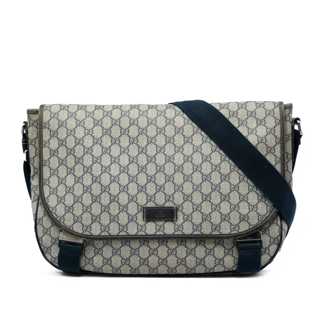 Beige Gucci GG Supreme Messenger Bag in Beige Coated canvas from Designer Revival