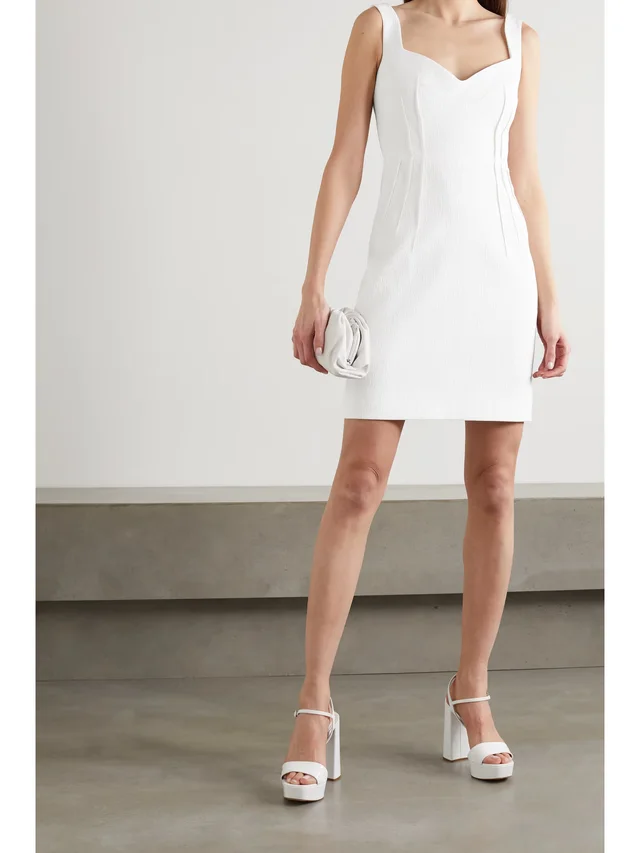 EMILIA WICKSTEAD Judita cloqué mini dress in White, photo 2 of 2 from NET-A-PORTER (Canada)