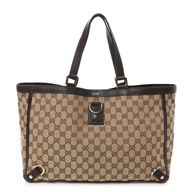 Gucci Abbey Tote GG Canvas Bag - Brown in Brown Canvas from H&T