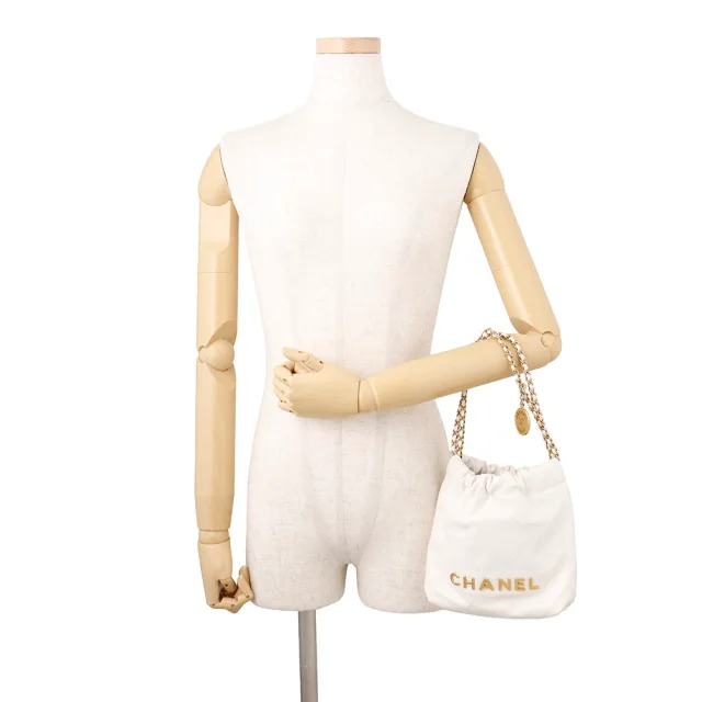 Chanel CHANEL22 ChainShoulder WhiteAS3980 Shiny Calf Leather Size Mini in Calfskin from GALLERY RARE, photo 3 of 18