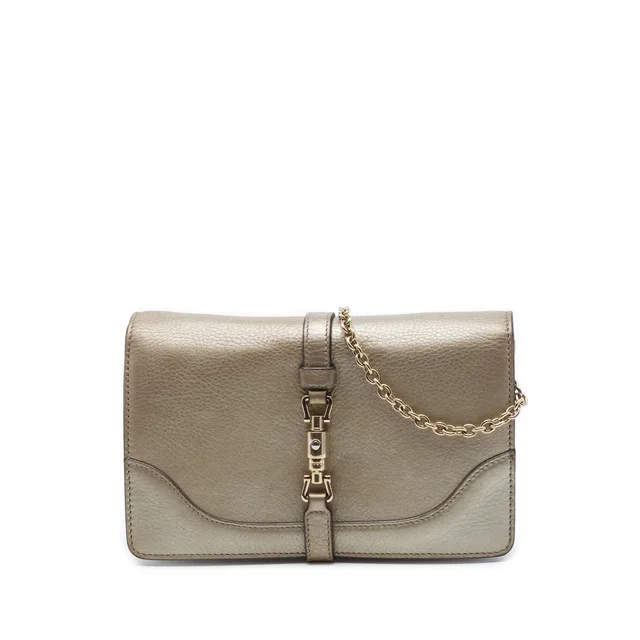 Gold Gucci Metallic Pebbled Calfskin Piston Broadway Evening Bag in Gold Calfskin from Designer Revival, photo 1 of 1