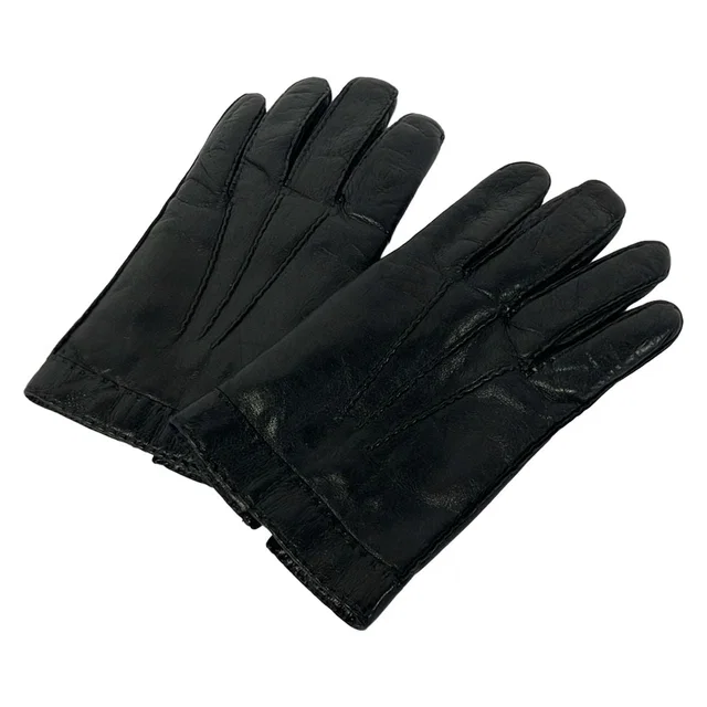 Loewe Gloves Black Leather in Black Leather from The Reluxe