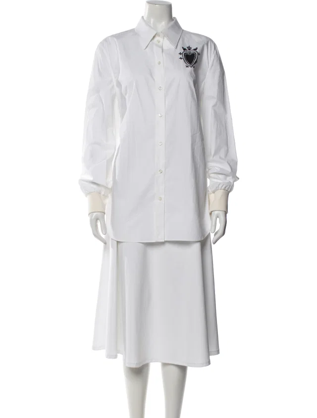 Alexander McQueen Long Sleeve Button-Up Top in white from The RealReal