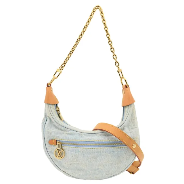 Louis Vuitton Loop Monogram Denim Shoulder Bag Light Blue in Blue Denim from Dallas Designer Handbags