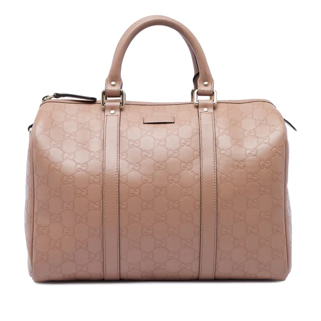 Brown Gucci Medium Guccissima Joy Boston Bag in Brown Leather from Designer Revival